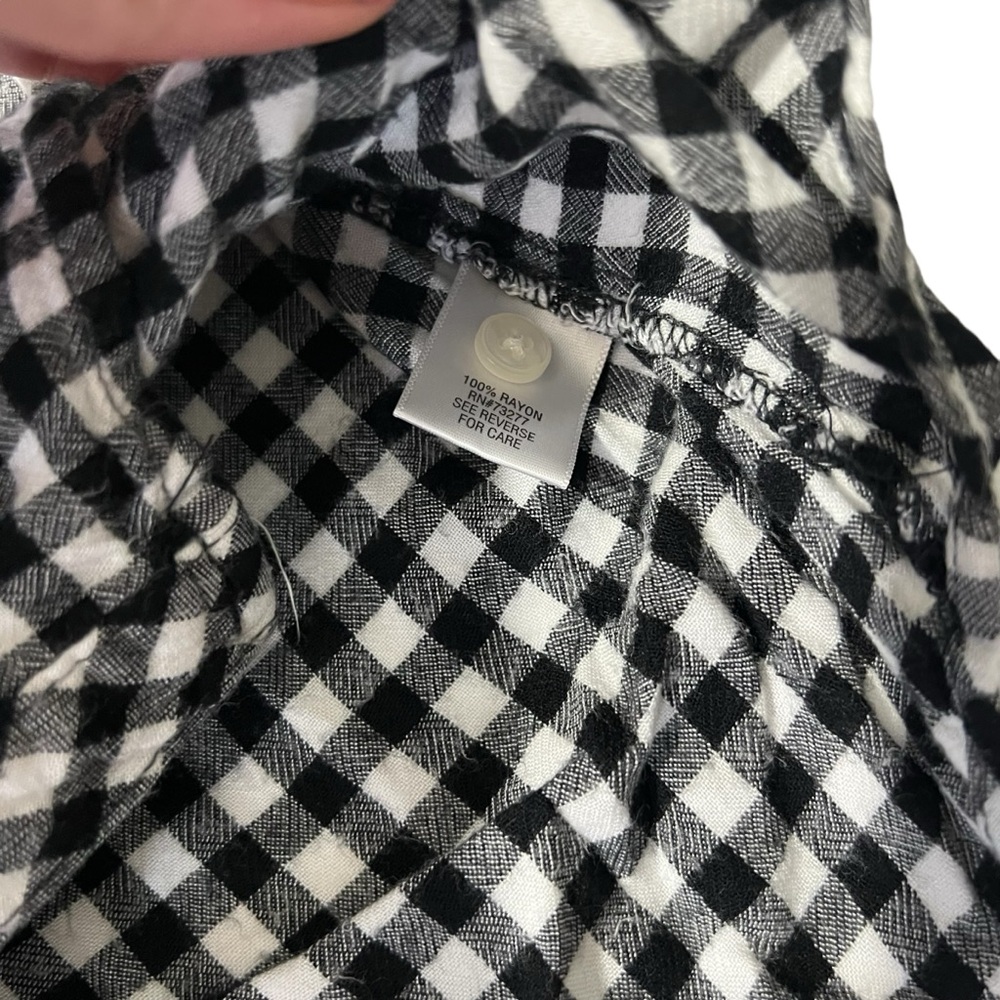 Croft & Barrow - Womens Checkered Peplum Top Sz MDP - Picture 6 of 9